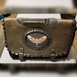 Restyle gothic deaths head moth handbag
